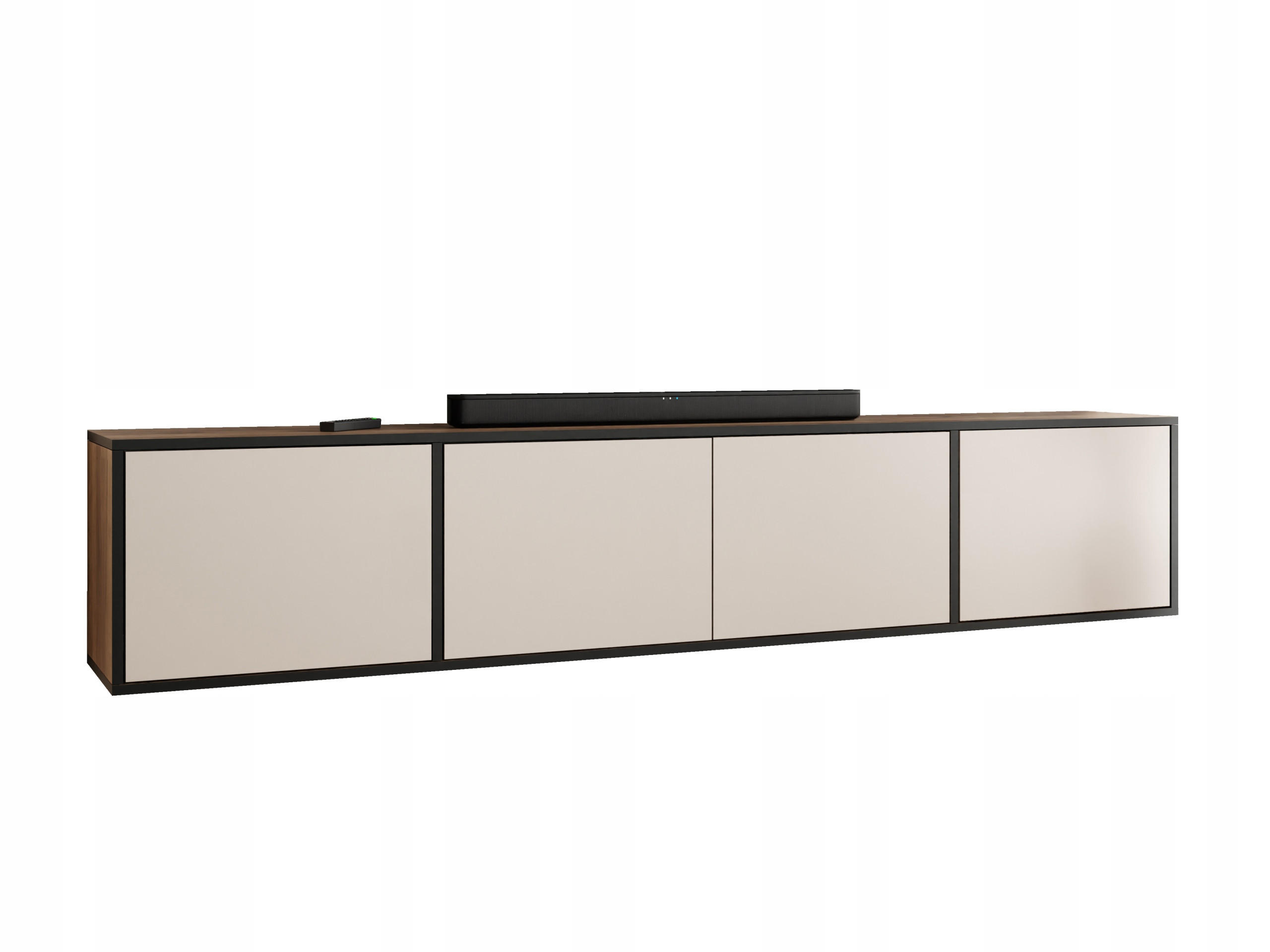 TV-LOWBOARD EDI 4 Craft Gold Eiche / Kaschmir – 4-türig - Honigeiche/Kaschmir, Holzwerkstoff (206.4/42/38.9cm)
