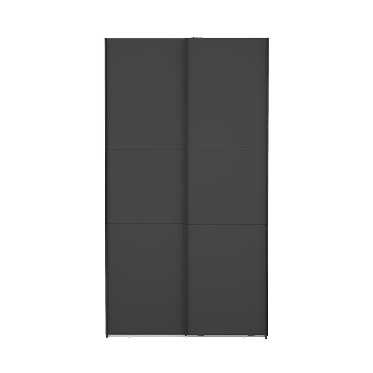SCHIEBETÜRENSCHRANK, Como, Grau, Holzwerkstoff, 119 x 67 x 221 cm - Grau, Holzwerkstoff (119/221/67cm) - ebuy24