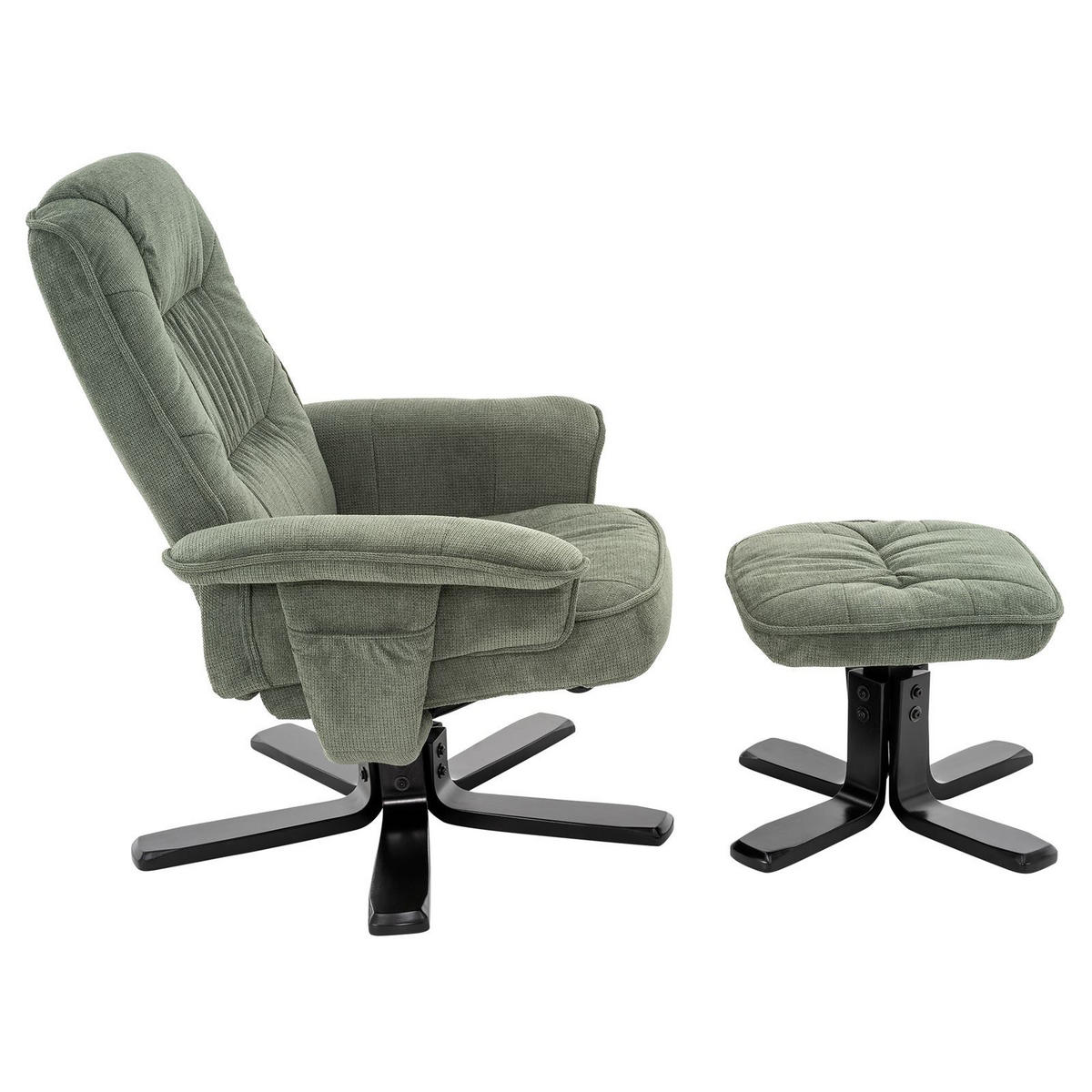 RELAXSESSEL CHARLY - Schwarz/Grün, Textil (76/87/61cm) - IDIMEX