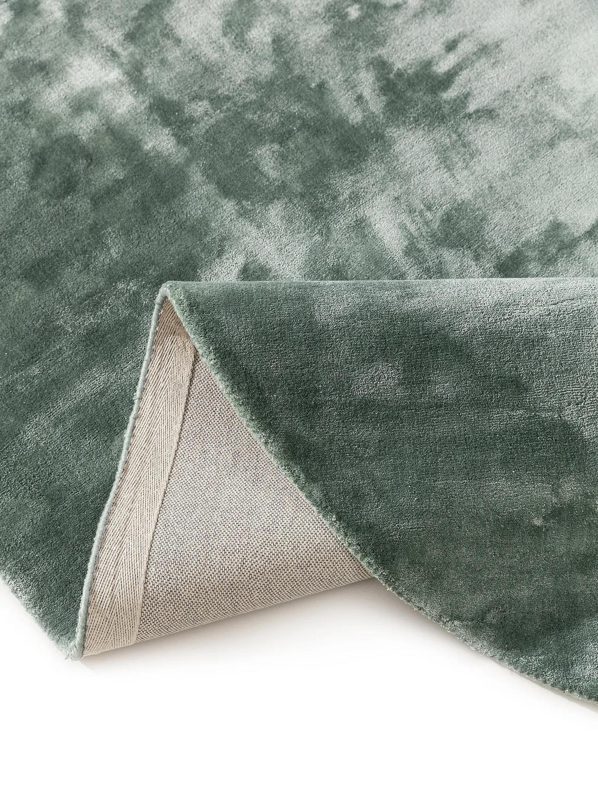 VISKOSETEPPICH OVAL Nela Hellgrün 150x230 cm - Hellgrün, Textil (150/230cm) - benuta Pure