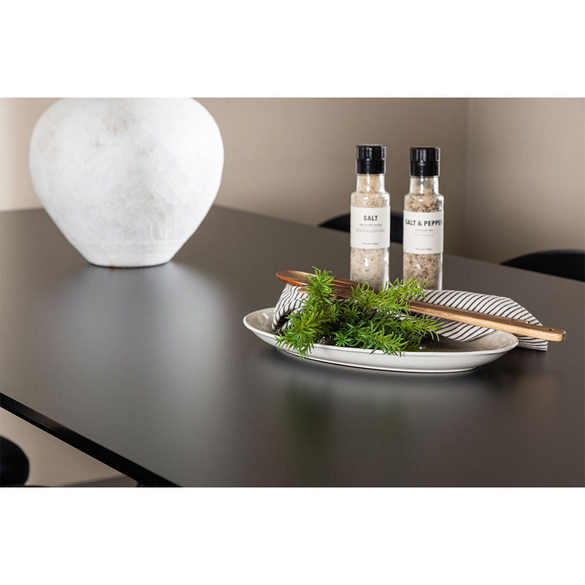 TISCHGRUPPE Schwarz - Schwarz, Holz (220/75/100cm) - ebuy24