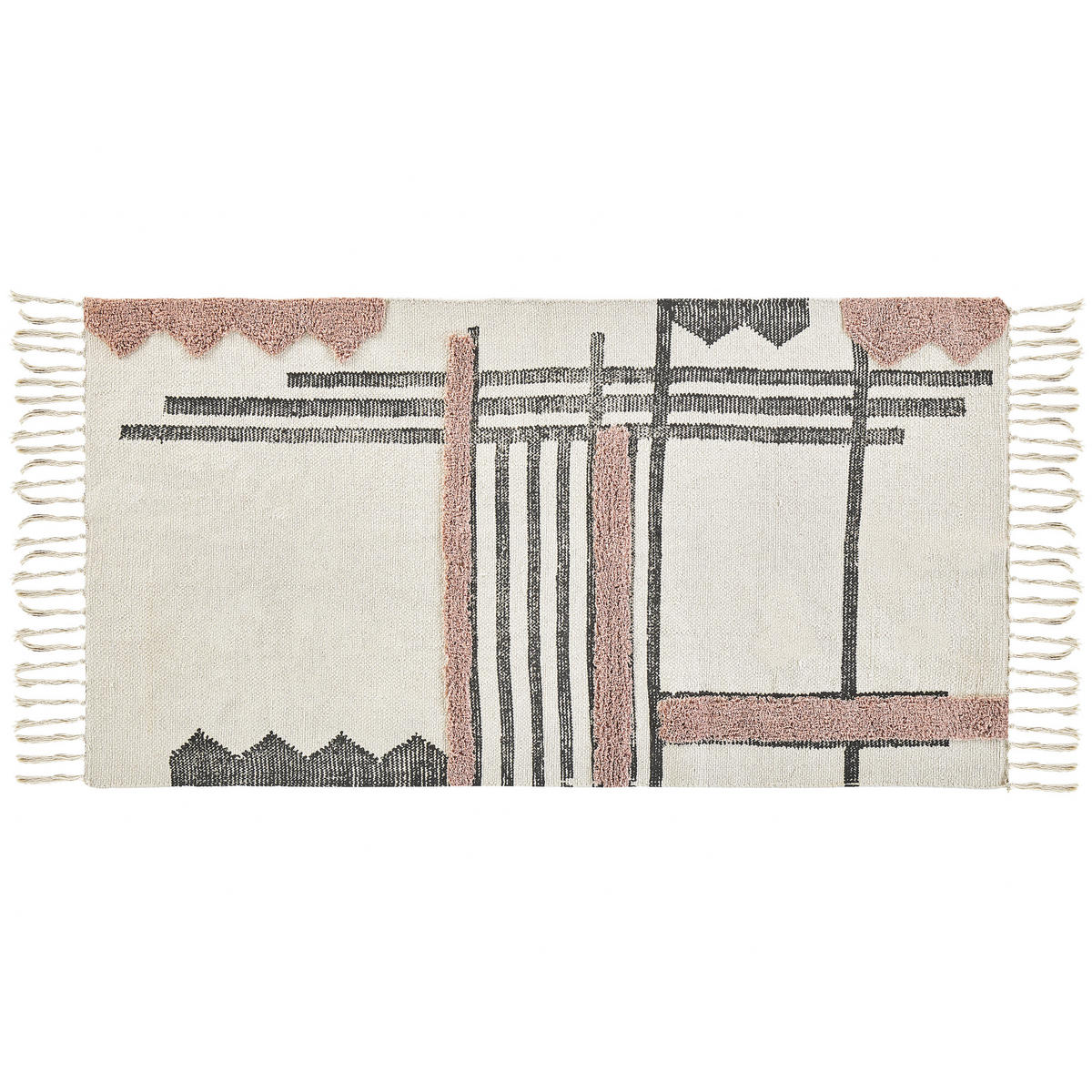 KURZFLOR-TEPPICH Muradiye 150/80 cm - Beige, Textil (80/150cm) - Beliani