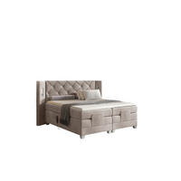 BOXSPRINGBETT Elektrisch Steve - Beige, Holzwerkstoff/Textil (120/200cm) - Fun Möbel