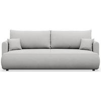 SCHLAFSOFA Ovo Mini Hellgrau Chenille Easy Clean - Hellgrau/Schwarz, Kunststoff/Textil (226/90/97cm) - Selsey