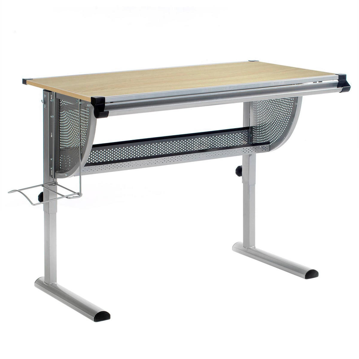 KINDERSCHREIBTISCH MARIO - Buchefarben, Holzwerkstoff/Metall (114/90/60cm) - IDIMEX