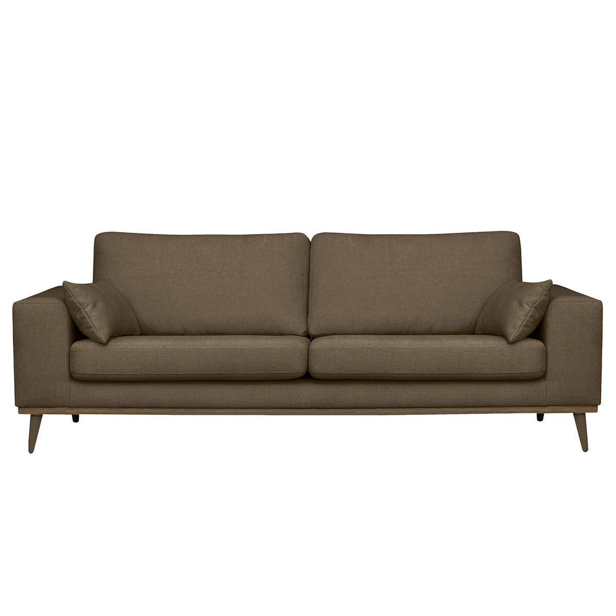 2-SITZER SOFA - Eichefarben/Beige, Eichenholz/Textil (197/81/88cm) - home24