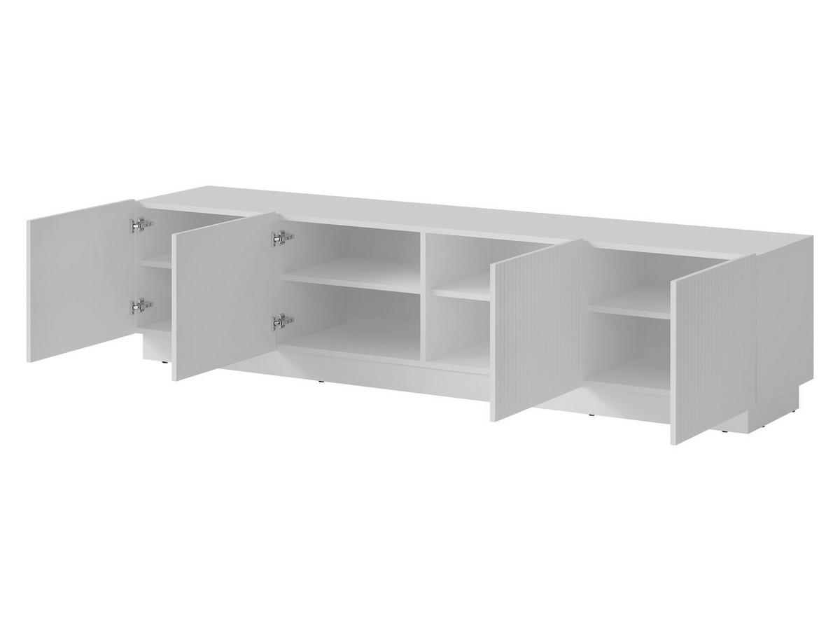 TV-ELEMENT Liverti 200 4D - Schwarz/Weiß, Holzwerkstoff/Kunststoff (200/48/42cm) - MIRJAN24