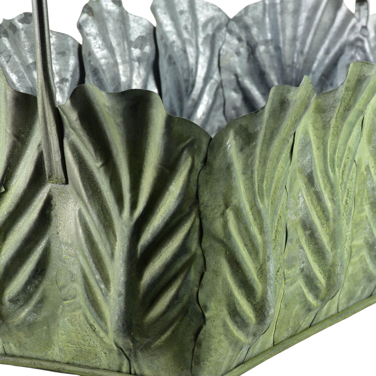 BLUMENTOPF Marina Grün 40/24/17 cm Metall - Grün, Metall (24/17/40cm) - Mondex