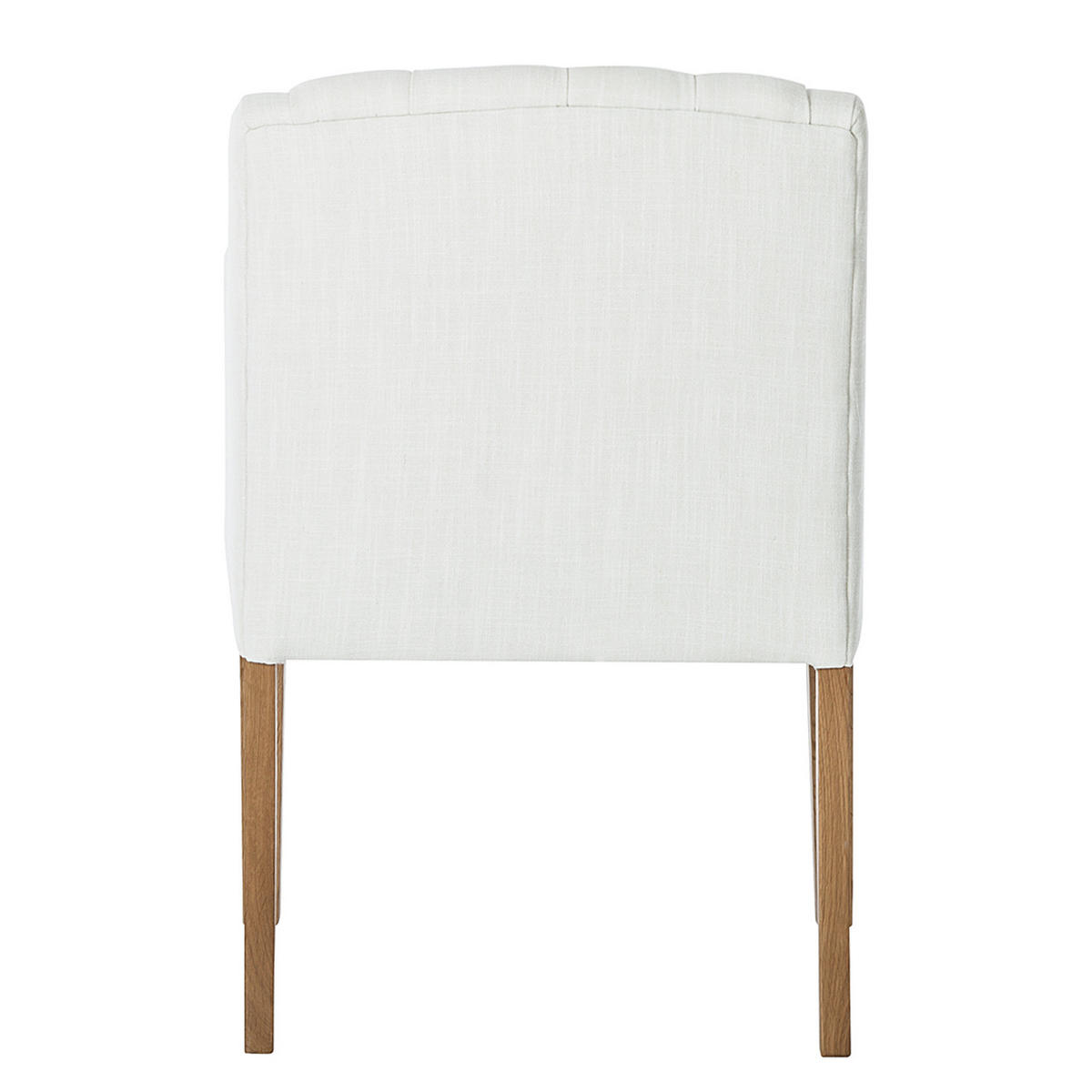 ARMLEHNENSTUHL - Webstoff - Weiß, Holz/Textil (60/87/67cm) - home24