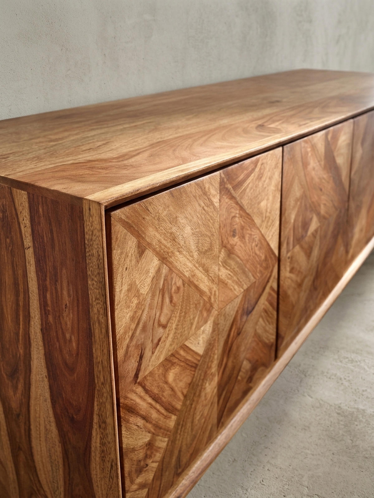 SIDEBOARD – Massivholz, 123x70x45 cm, Industrial-Stil, Stauraum - Schwarz/Braun, Holz/Metall (123/70/45cm) - KADIMA DESIGN