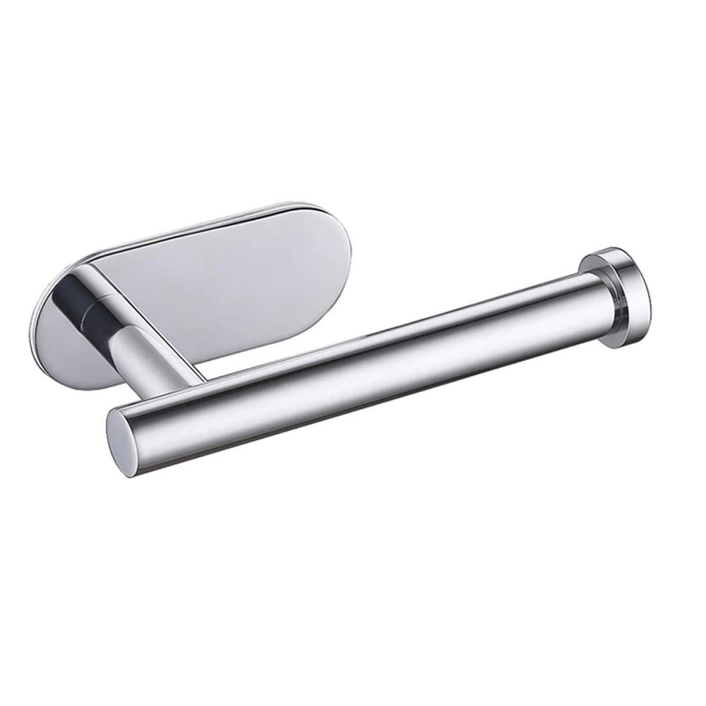 TOILETTENPAPIERHALTER 16/8/4.5 cm Selbstklebend Edelstahl Silber - Silberfarben, Metall (16/4.5/8cm) - Livingandhome