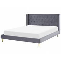 POLSTERBETT 180/200 cm Grau Forbach - Grau, Textil (180/200cm) - Beliani