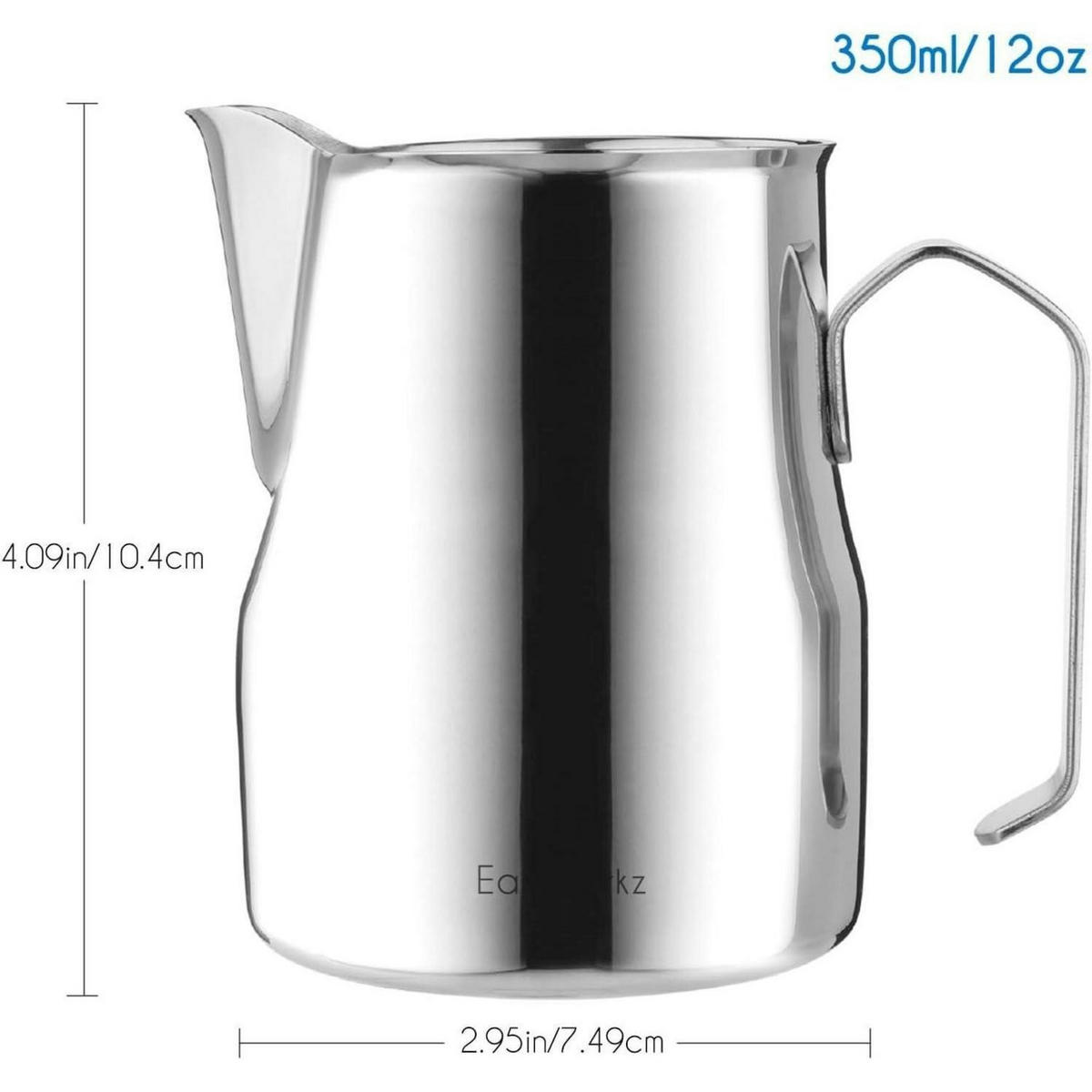 MILCHAUFSCHÄUMKRUG Edelstahl 350 ml - Silberfarben, Metall (7.6/10.8cm)
