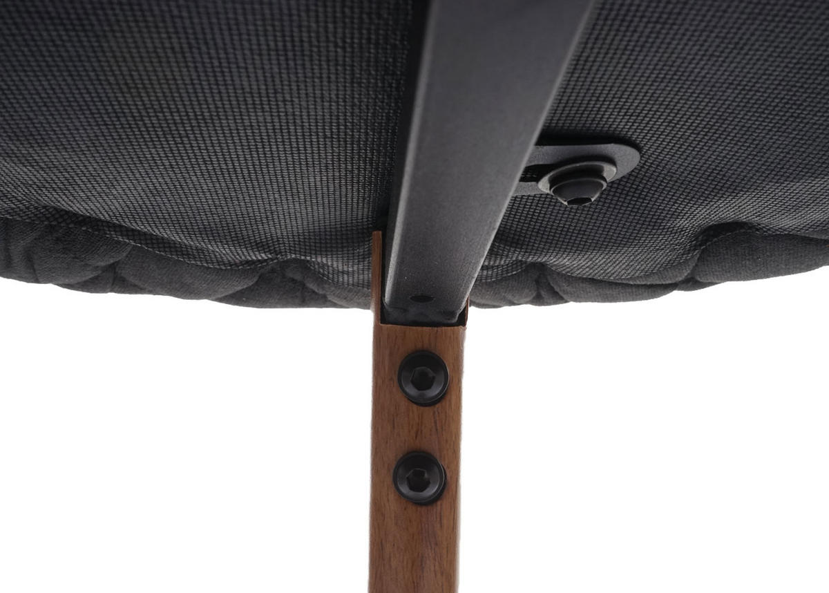 BARHOCKER 2er-Set Sitzhöhe 74cm Metall Holzoptik Stoff/Textil anthrazit-grau Küchenhocker mit Lehne - Schwarz, Textil (53/100/50cm) - PROREGAL