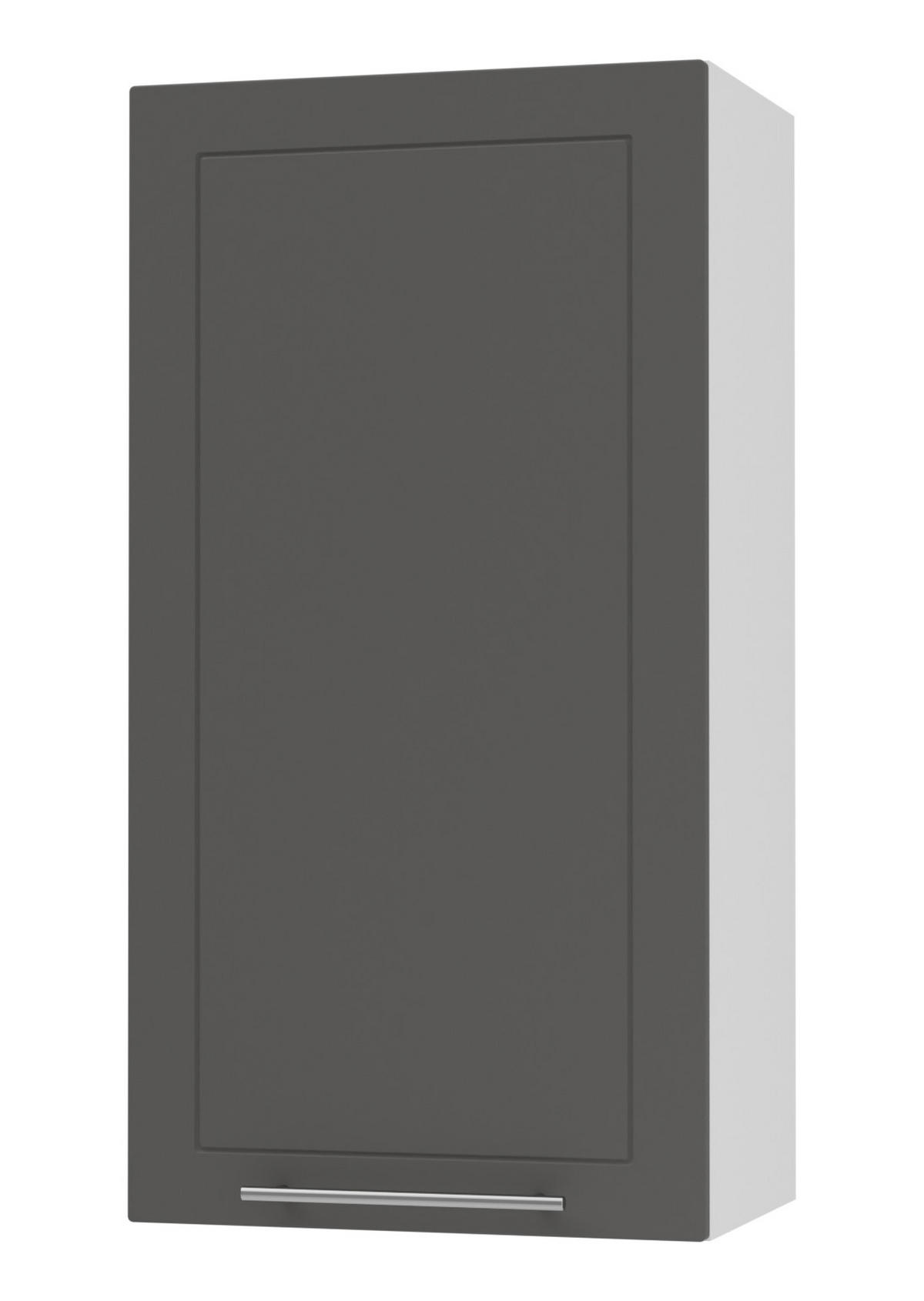 KÜCHENHÄNGESCHRANK Kvantum W4/50 Graphit Matt / Weiß Matt 50 / 32,5 / 96cm - Graphitfarben/Weiß, Holz/Holzwerkstoff (50/96/32.5cm) - Feldmann-Wohnen