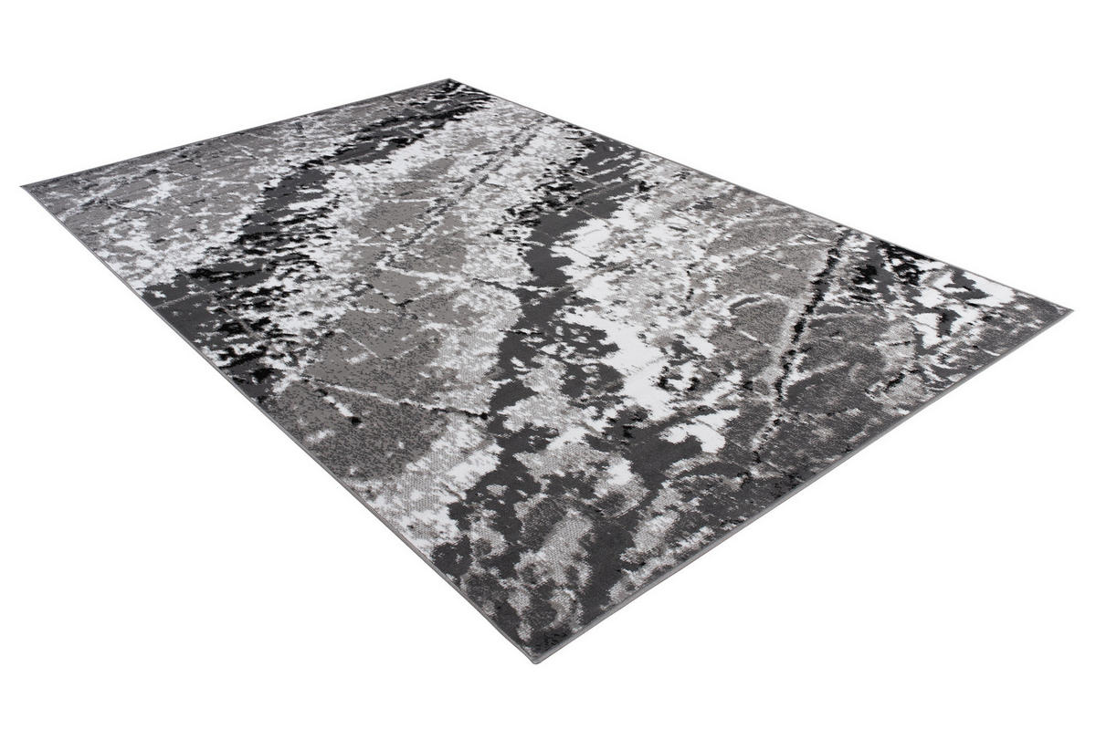 TEPPICH MAYA Grau Meliert Streifen Splash 130/190 cm - Grau, Textil (130/190cm) - Tapiso