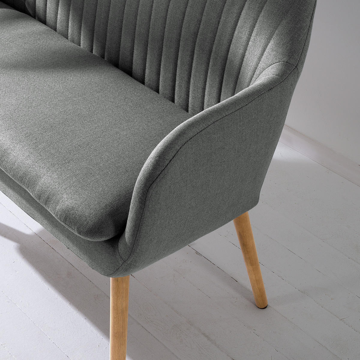 KÜCHENSOFA - Graphitfarben, Eichenholz/Holz (130/85/62cm) - home24