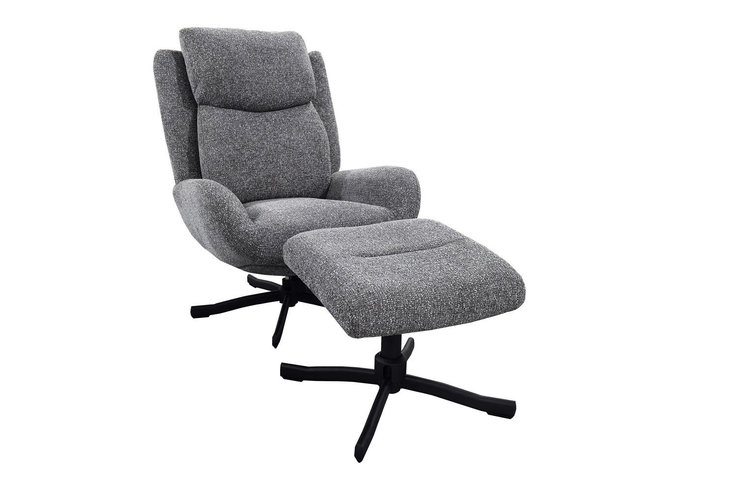 RELAXSESSEL Trani, Webstoff, Grau - Grau, Textil (75/100/93cm) - dasmöbelwerk