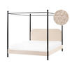 HIMMELBETT 160x200 cm Beige Dannemois - Beige, Textil (160/200cm) - Beliani