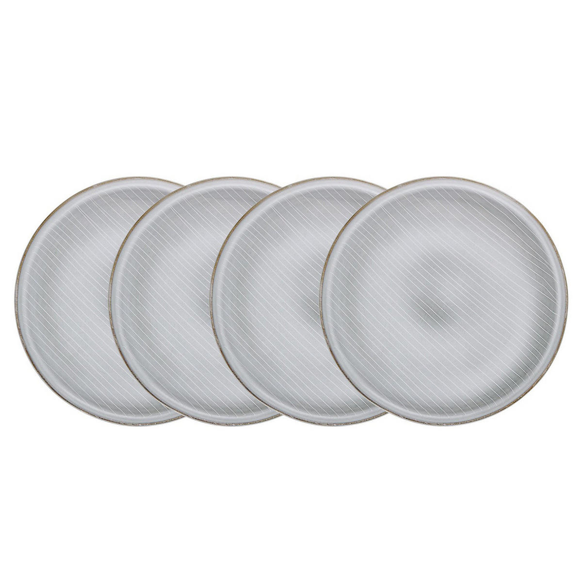 TELLER 4er-Set Henley 28 cm - Grau, Keramik (28/28/2cm) - Butlers