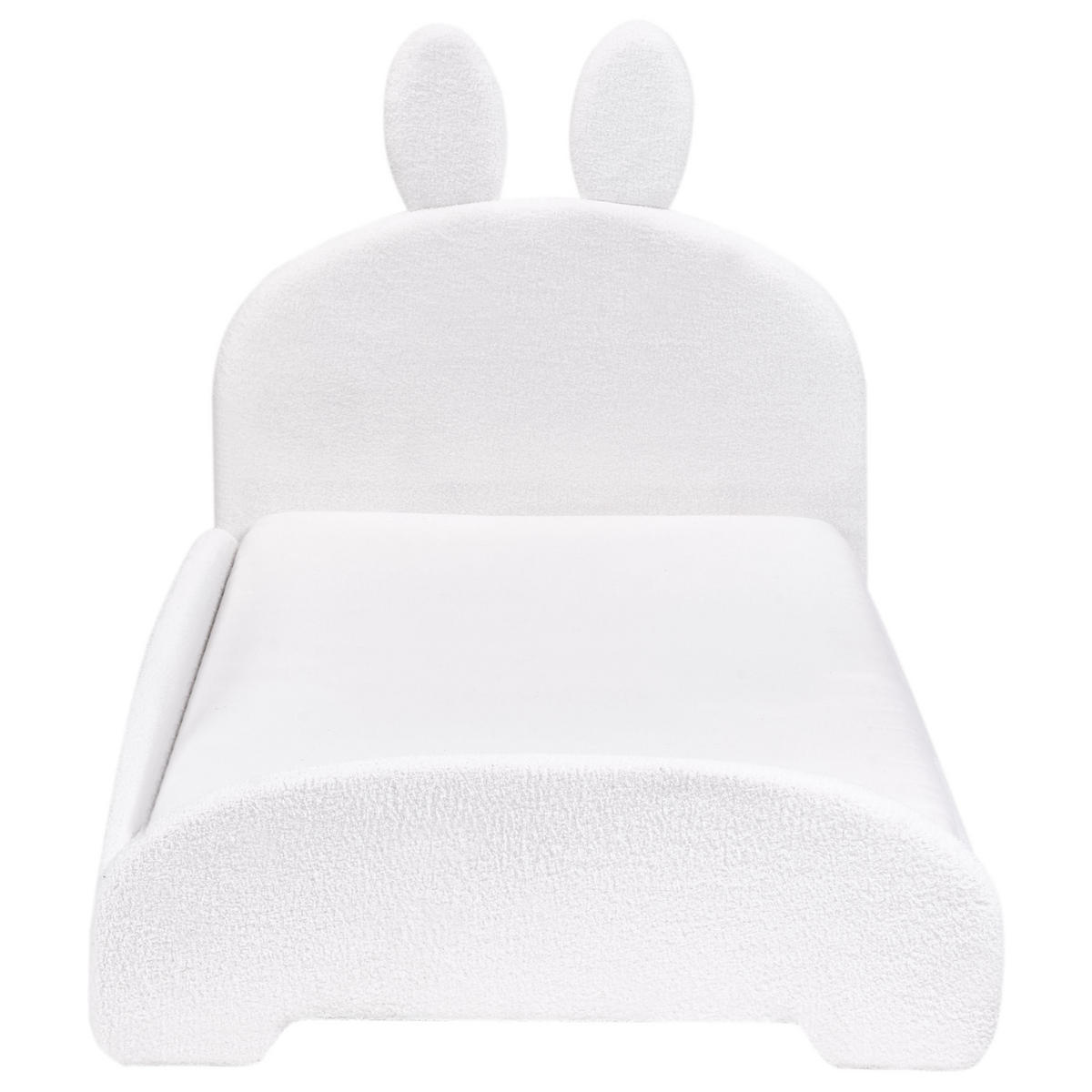 KINDERBETT 90x200 cm Weiß Perros - Creme, Textil (90/200cm) - Beliani