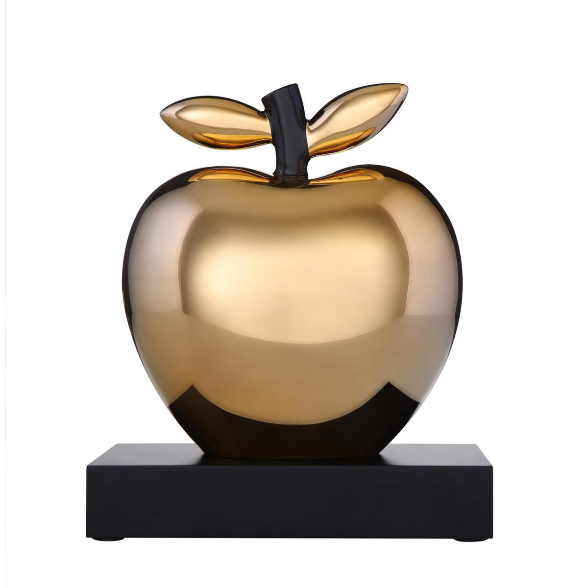 DEKO-OBJEKT APFEL "21 CARAT" Studio 8 Art & Apple gold 28 cm - Goldfarben, Keramik (14/28/24.5cm) - Goebel