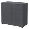 KOMMODE Paarl 2-türig - Dunkelgrau, Holzwerkstoff (79/74/36cm) - [en.casa]