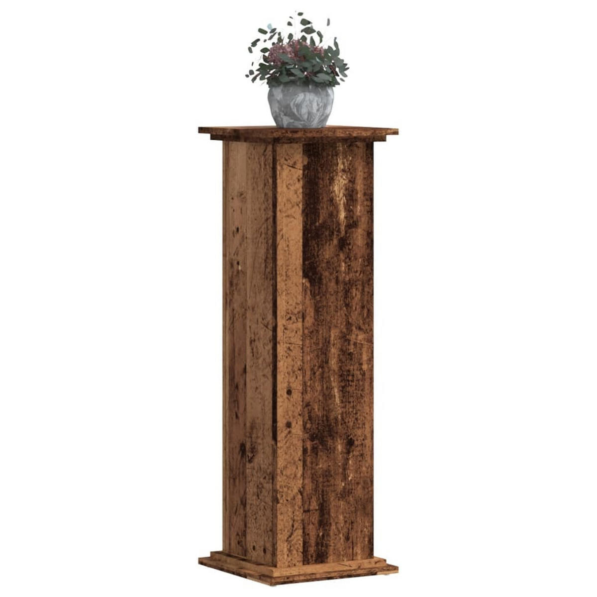 PFLANZENSTÄNDER Altholz-Optik 33/33/100 Cm Holzwerkstoff - Braun, Holzwerkstoff (33/100/33cm) - vidaXL