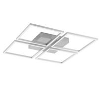 LED DECKENLEUCHTE Stahlfarben Silber - Silberfarben, Metall (52.5/52.5/5.3cm)