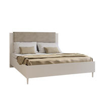 DOPPELBETT Luk III 160/200 cm ohne Matratze, Lattenrost, Bettkasten, weiß, beige - Beige/Weiß, Kunststoff (160/200cm) - Margaret Hadas24