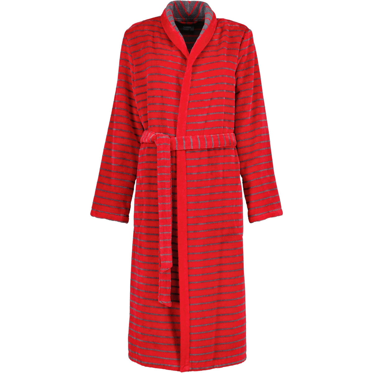 BADEMANTEL DAMEN SCHALKRAGEN SHADES 1491 ROT - 27 - Rot, Textil (Snull) - Cawoe