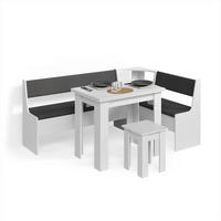ECKBANKGRUPPE Tiberio Weiß 180 x 120 cm mit Tisch - Weiß, Holzwerkstoff (180/80/120cm) - Livinity®