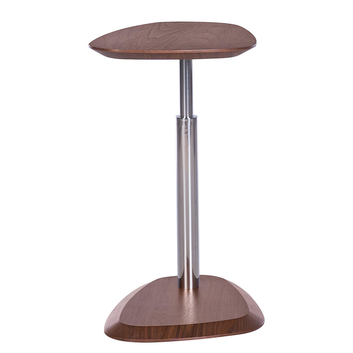 BEISTELLTISCH - höhenverstellbar, Echtholzfurnier / Metall - Walnussfarben, Holzwerkstoff (35/48/68cm) - home24