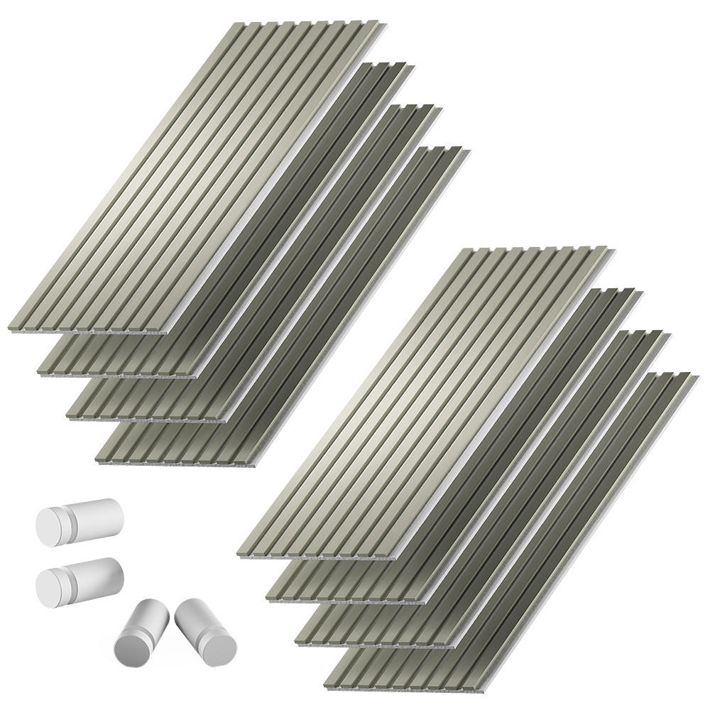 AKUSTIKPANEEL Sonoa, Salbeigrün/Weiß, 8er Set - Salbeigrün/Weiß, Holzwerkstoff (40/120/1.8cm) - Vicco