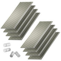 AKUSTIKPANEEL Sonoa, Salbeigrün/Weiß, 8er Set - Salbeigrün/Weiß, Holzwerkstoff (40/120/1.8cm) - Vicco