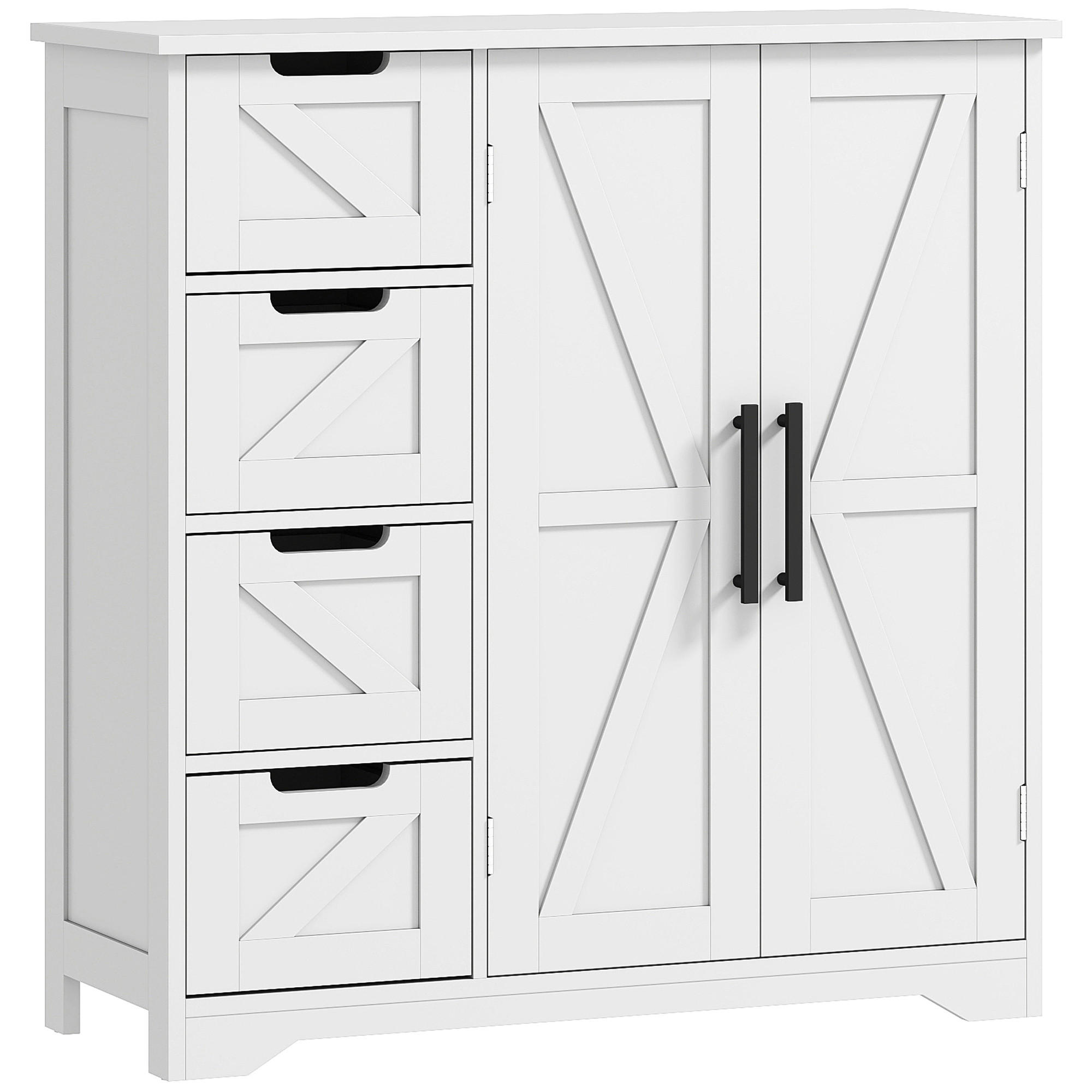 BADSCHRANK Weiß 81,2/30/83,8 cm - Weiß, Holzwerkstoff (81.2/83.8/30cm) - PANGIVO
