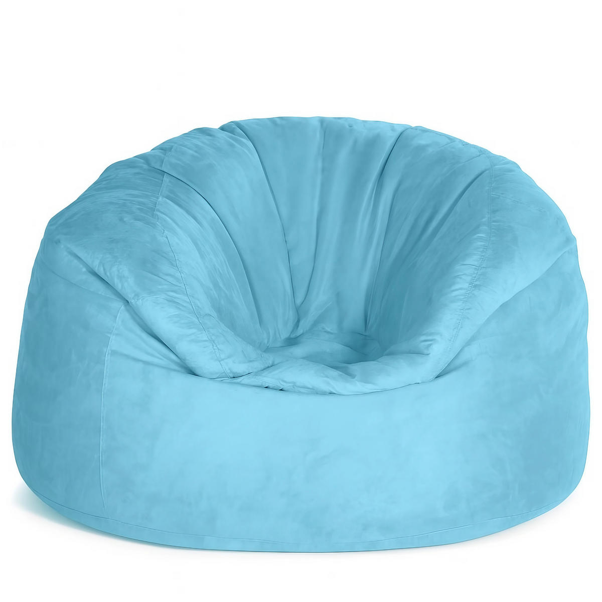 RIESEN-SITZSACK XXL JUMBO Velours 4ft - Hellblau, Textil (120/70/120cm) - Green Bean