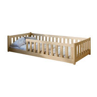 BODENBETT 80x160 cm mit Matratze in Natur - Naturfarben, Holz (80/160cm) - Kids Collective