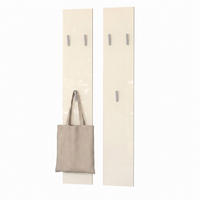 GARDEROBENPANEEL Wandpaneel Creme Hochglanz - Creme, Holzwerkstoff (24/140/2cm) - Vladon