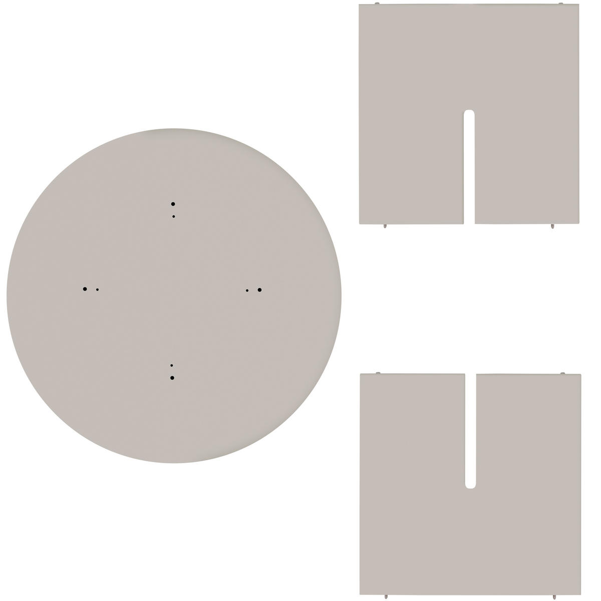 ESSTISCH Runder mit laminiertem 3 cm in Taupe, 120 cm - Beige, Holzwerkstoff (120/120/75cm) - RNT By Really Nice Things