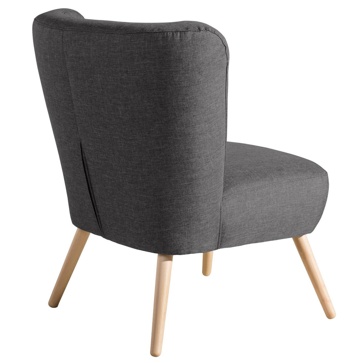 SESSEL Kassi Bezug Flachgewebe Buche natur / anthrazit - Anthrazit, Kunststoff (69/80/68cm) - 58aufmkessel