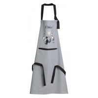 KÜCHENSCHÜRZE Dubout chat horloge grau 72 x 85 cm - Grau, Textil (72/85cm) - Winkler