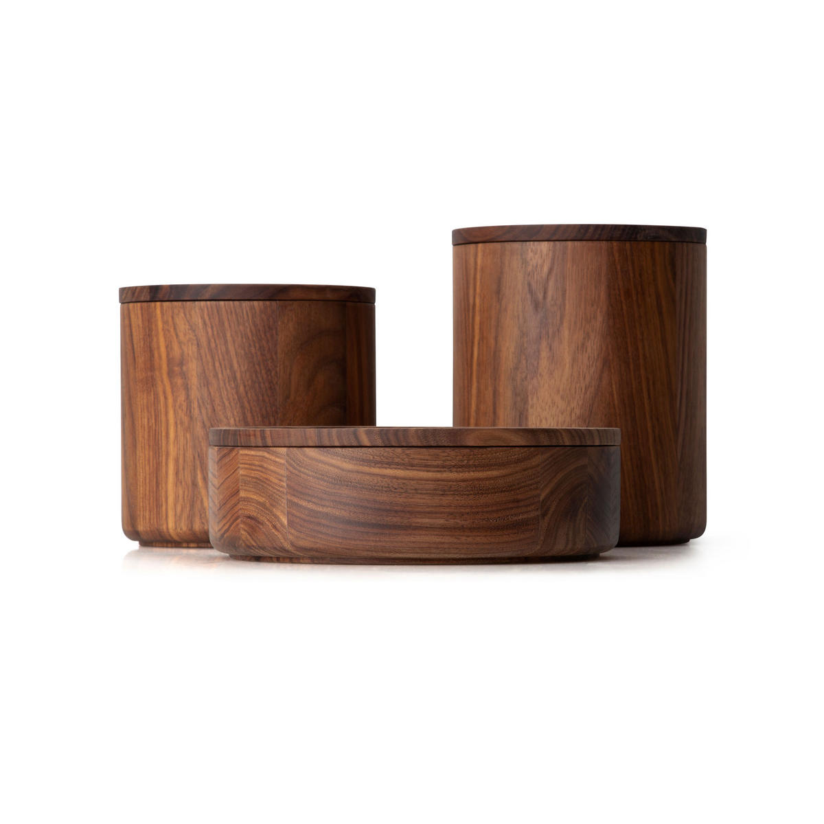 AUFBEWAHRUNGSDOSE, Walnussholz, Ø 13 x 16 cm, 4172 - Braun, Holz (15/18/15cm) - Continenta