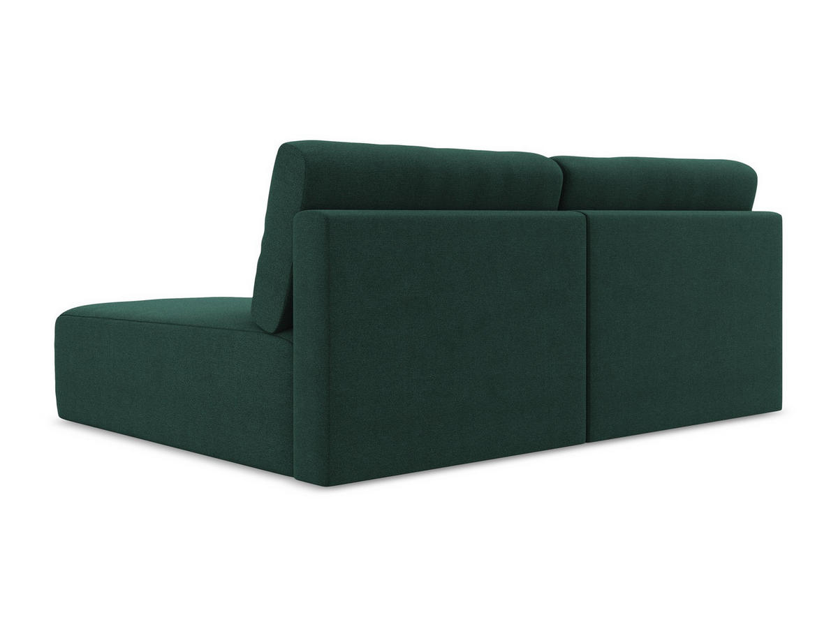 ECKSOFA mit Schlaffunktion rechts Strukturstoff Stoff Grün - Dunkelgrün/Schwarz, Kunststoff/Textil (210/149cm) - Makamii