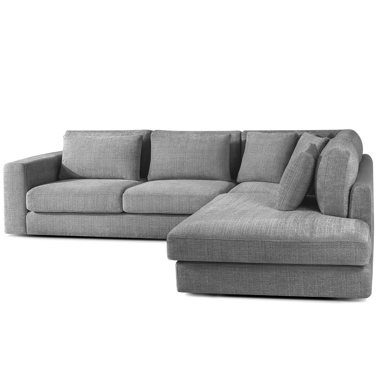 ECKSOFA rechts VERUS - Dunkelgrau, Holz/Holzwerkstoff (297/248cm) - KONSIMO®