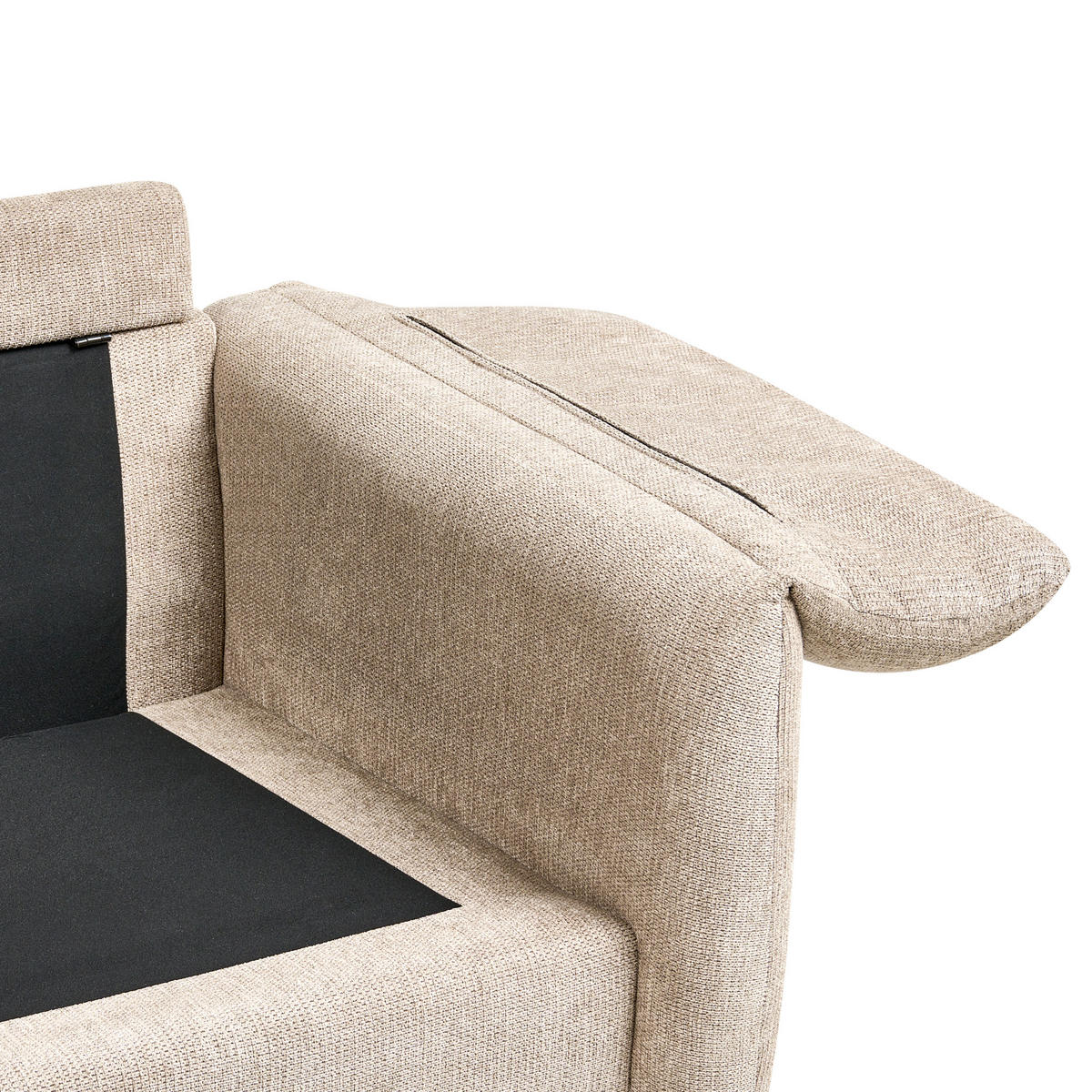 2-SITZER-SOFA Stoff Taupe Geta - Taupe, Textil (175/77/88cm) - Beliani