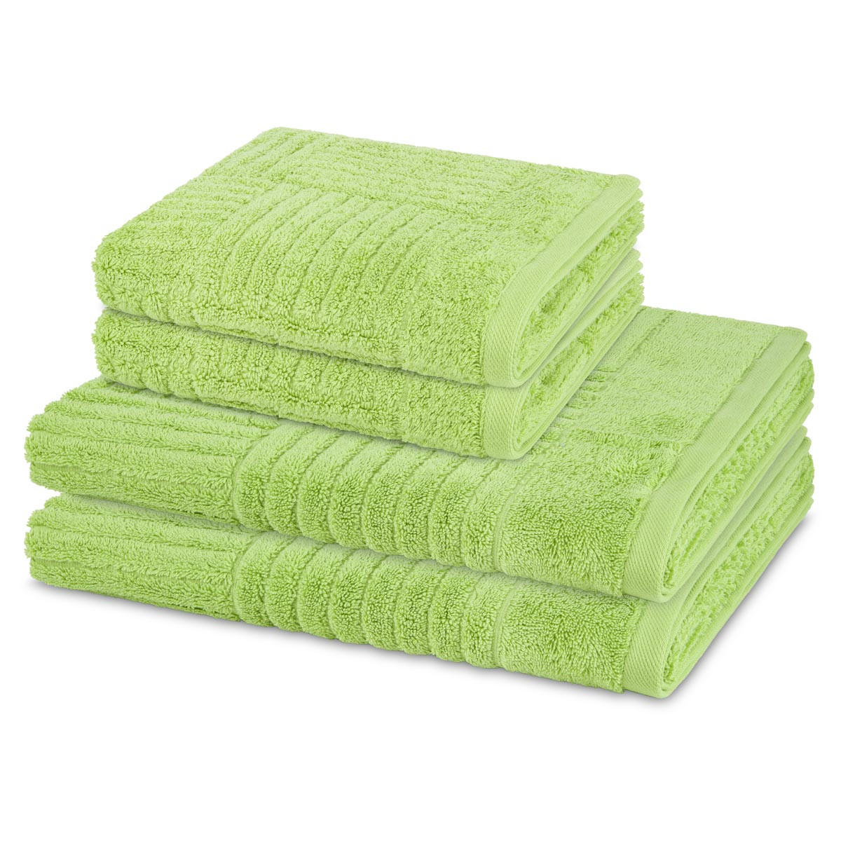 FROTTIERSET Carre 4-teilig - Grün, Textil (50/100cm) - Ross