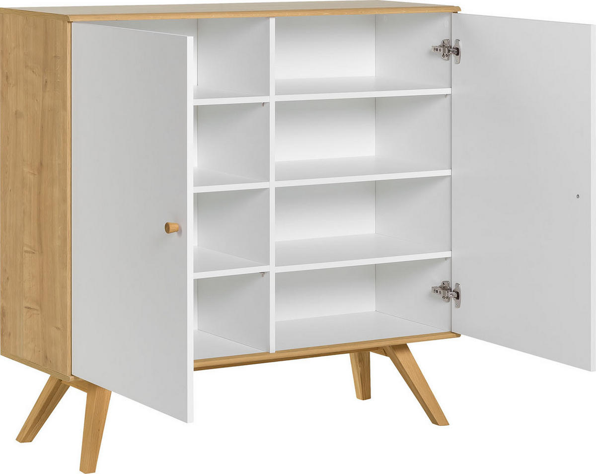 KOMMODE NATURE - Weiß, Holzwerkstoff (120/117/40cm) - Vox Möbel