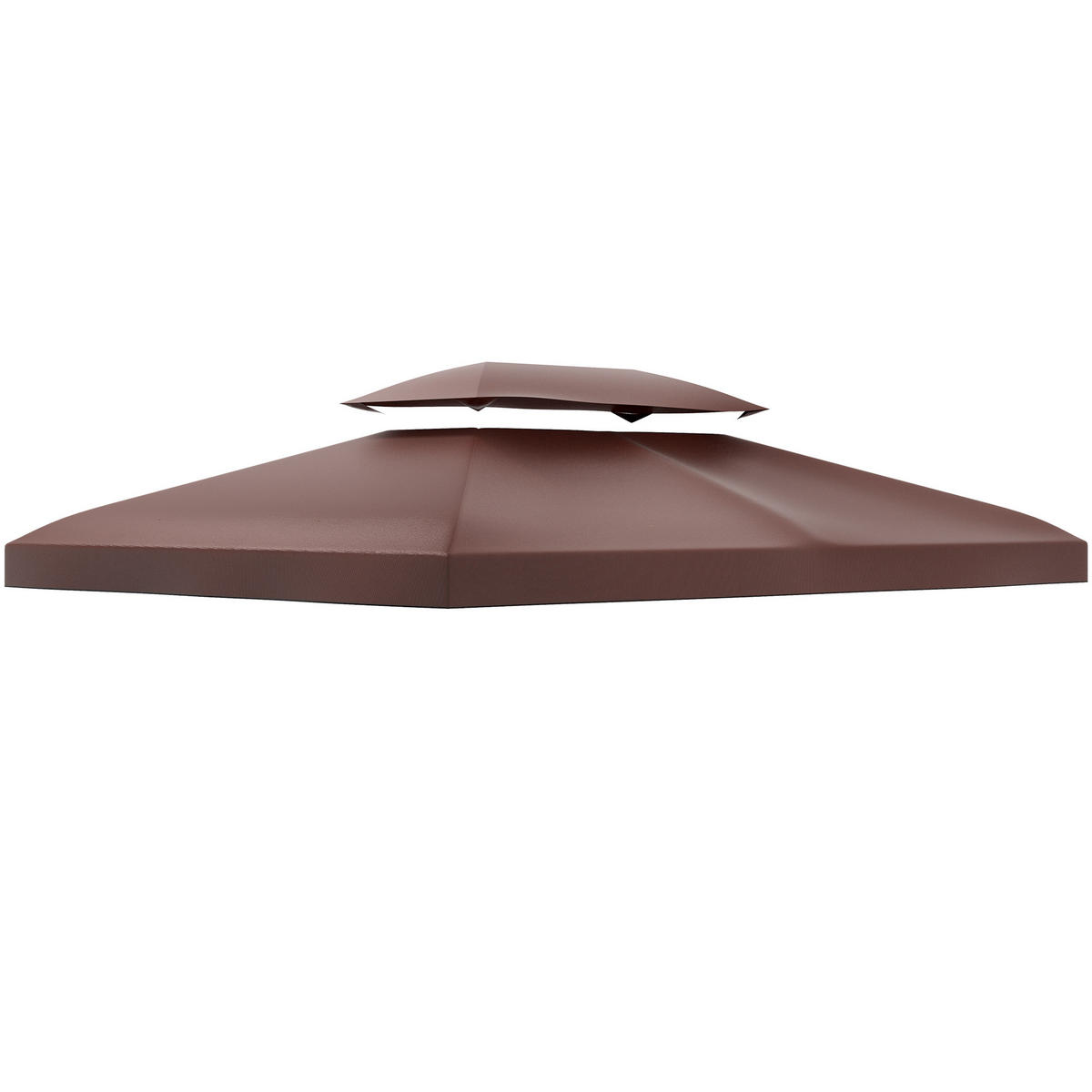 PAVILLONDACH, Polyester, Kaffee - Braun, Kunststoff (400/20/300cm) - Outsunny