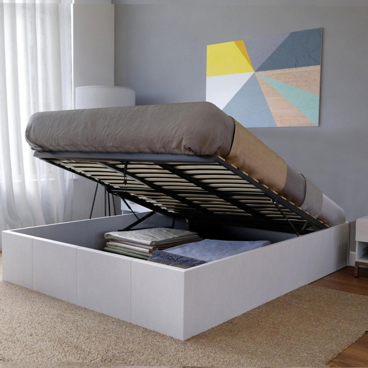 BETT TORINO 160x200 mit Lattenrost - Weiß - Weiß, Holzwerkstoff (160/200cm) - Weber Industries